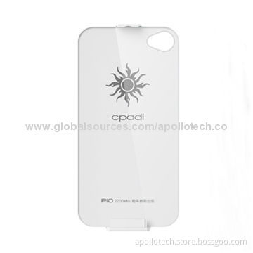 Specialized Battery Covers for iPhone 4/4S, w/2,200mAh Capacity/3.7V, A-grade Polymer Battery/60g
